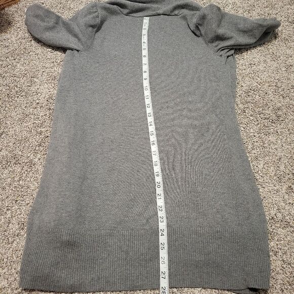 New York & Co. Gray 3/4 Sleeve Shawl Collar Open Front Long Cardigan Size M - Picture 12 of 14